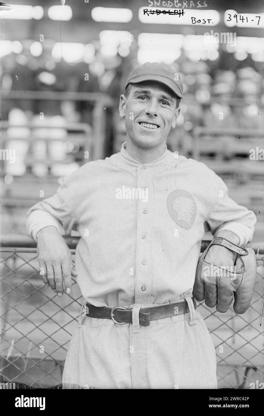 Fred Snodgrass, Boston NL (Baseball), 1916, Glass negative, 1 negativ: Glass Stockfoto