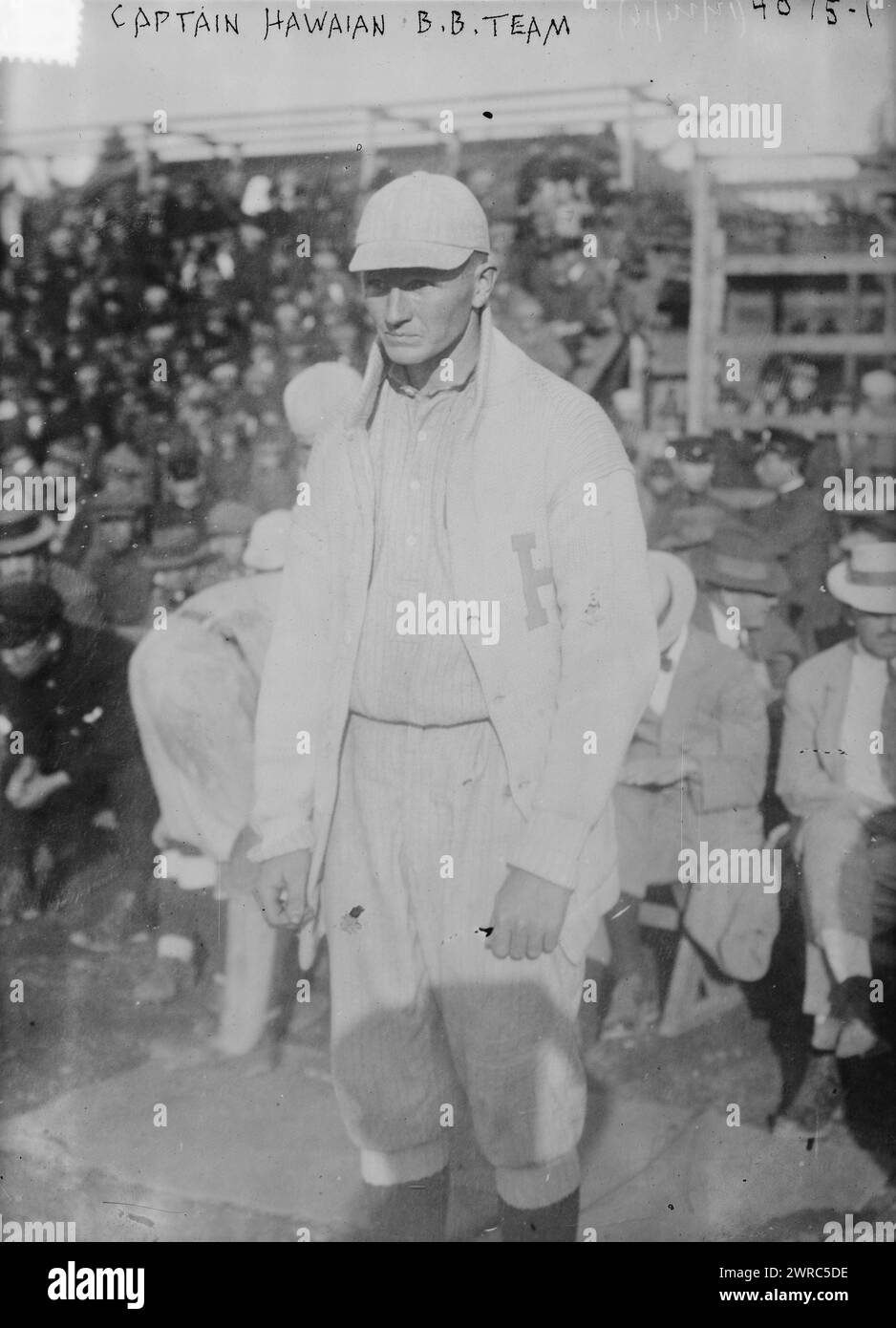 Captain Johnson Hawaiian B.B. Baseballteam, zwischen ca. 1915 und ca. 1920, Baseball, Glas-negative, 1 negativ: Glas Stockfoto