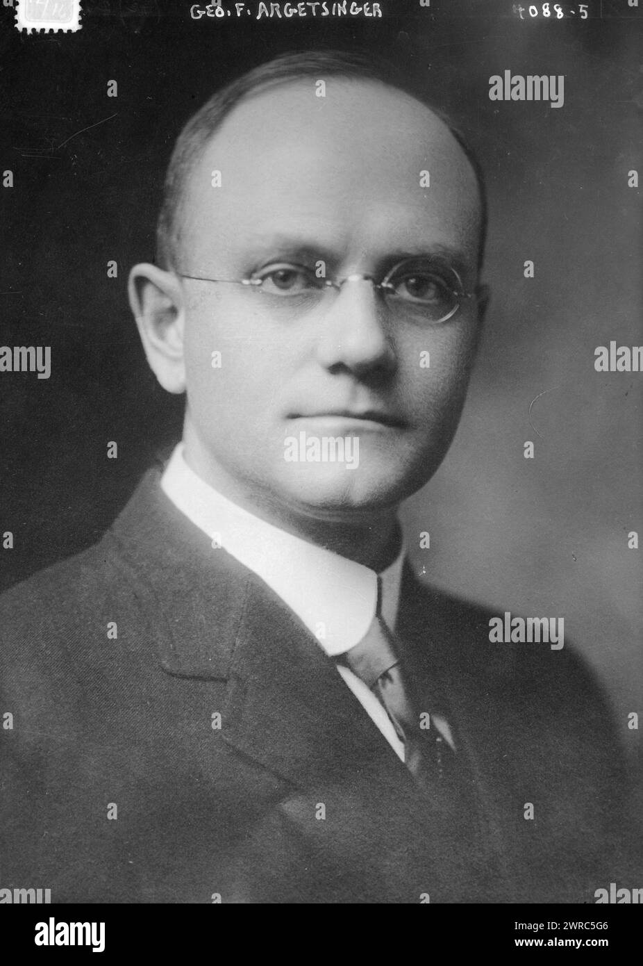 Geo F. Argetsinger, Glas-negative, 1 negativ: Glas Stockfoto