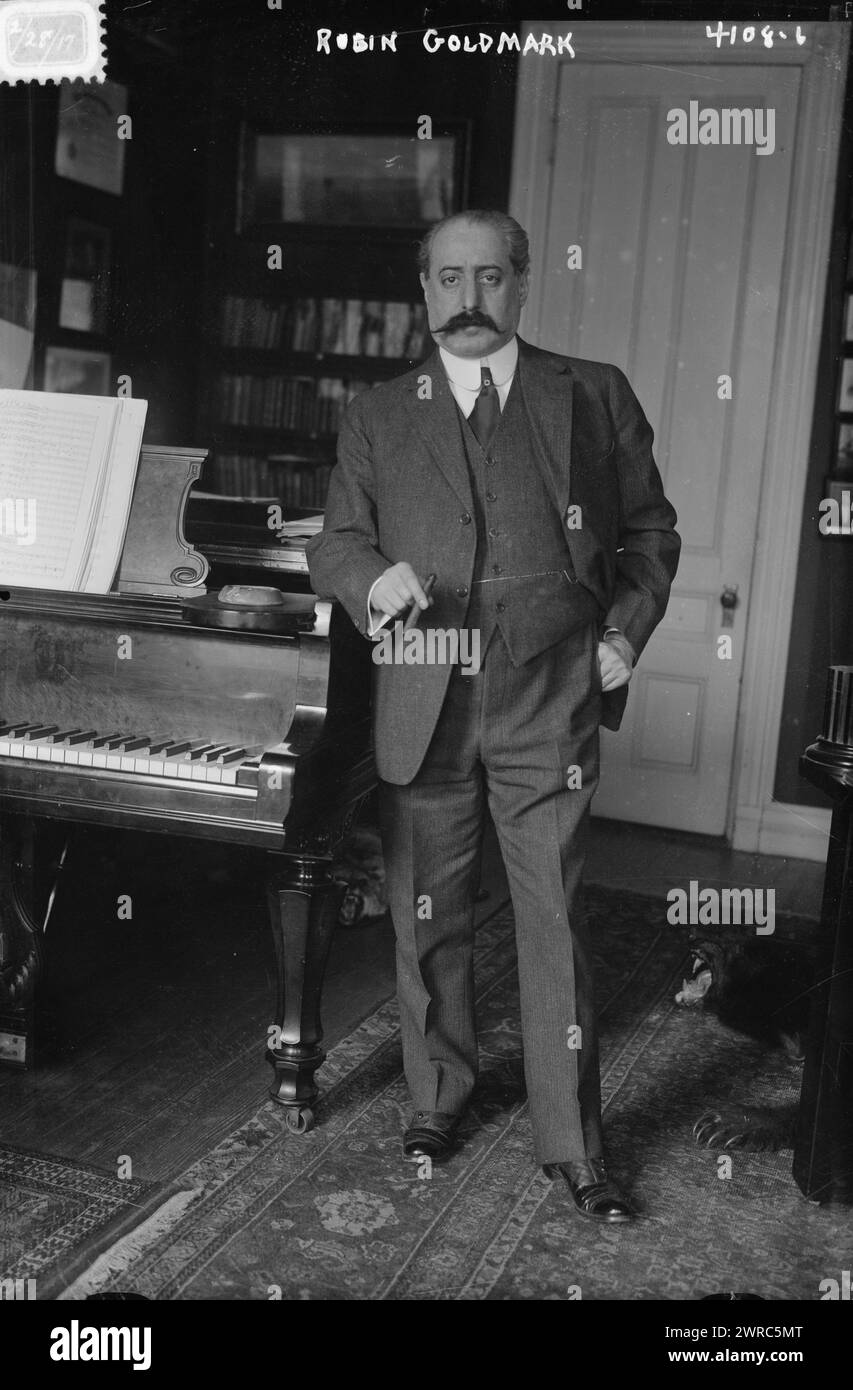 Rubin Goldmark, Foto zeigt den Komponisten und Pianisten Rubin Goldmark (1872-1936)., 28. Februar 1917, Glasnegative, 1 negativ: Glas Stockfoto
