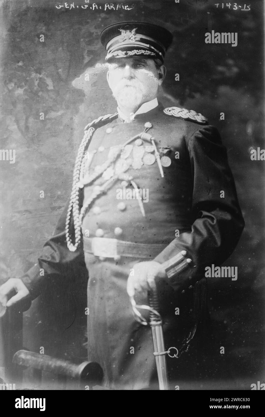General G.A. Armes, Foto zeigt George Augustus Armes, der in der US Army diente. Er war vielleicht kein General. 1915 und ca. 1920, Glasnegative, 1 negativ: Glas Stockfoto
