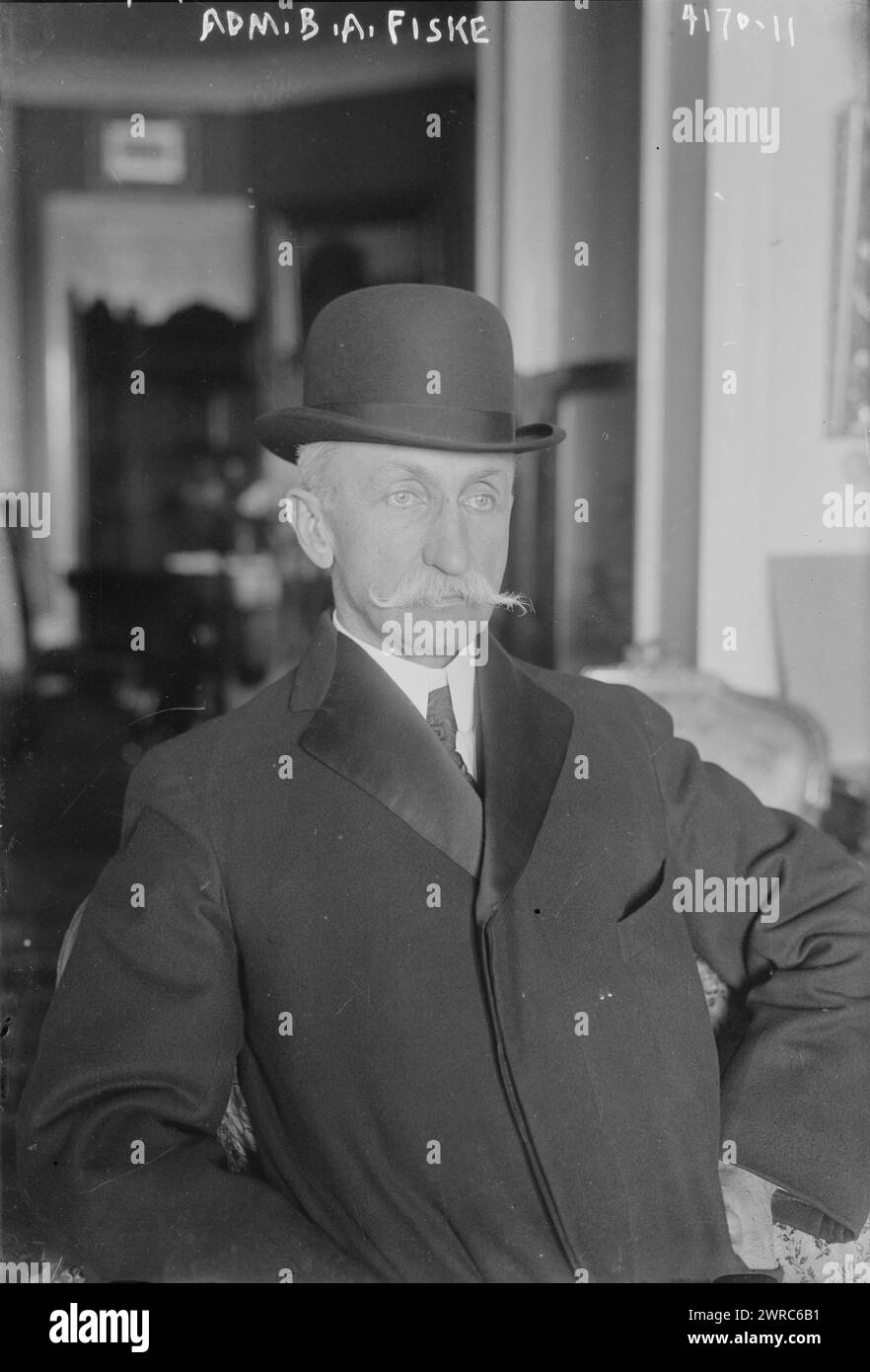 ADM. B.A. Fiske, Foto zeigt Bradley Allen Fiske (1854–1942), einen US-Marineoffizier und technischen Innovator, zwischen ca. 1915 und ca. 1920, Glasnegative, 1 negativ: Glas Stockfoto