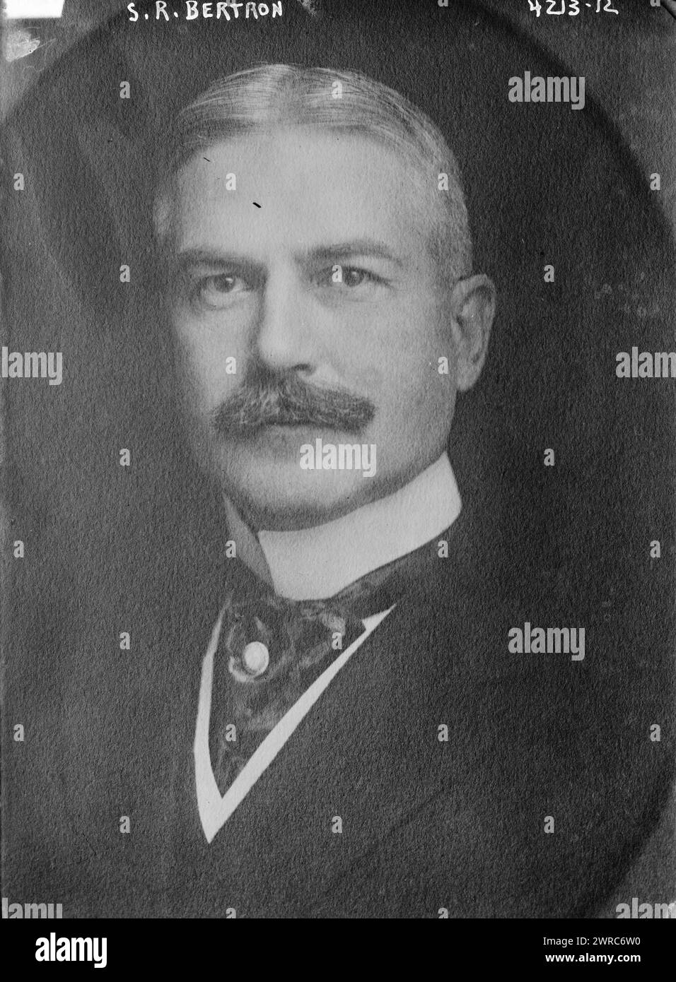 S. R. Bertron, Foto zeigt den Bankier Samuel Reading Betron (1865–1938), der von Präsident Wilson zu einer kommission für Russland ernannt wurde., 1917, Glass negative, 1 negative: Glass Stockfoto