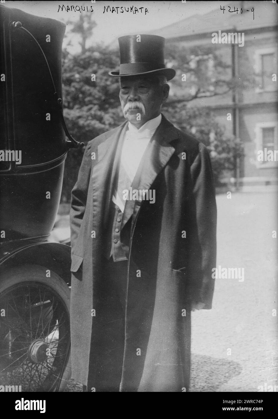 Marquis Matsukata, 1917, Glasnegative, 1 negativ: Glas Stockfoto