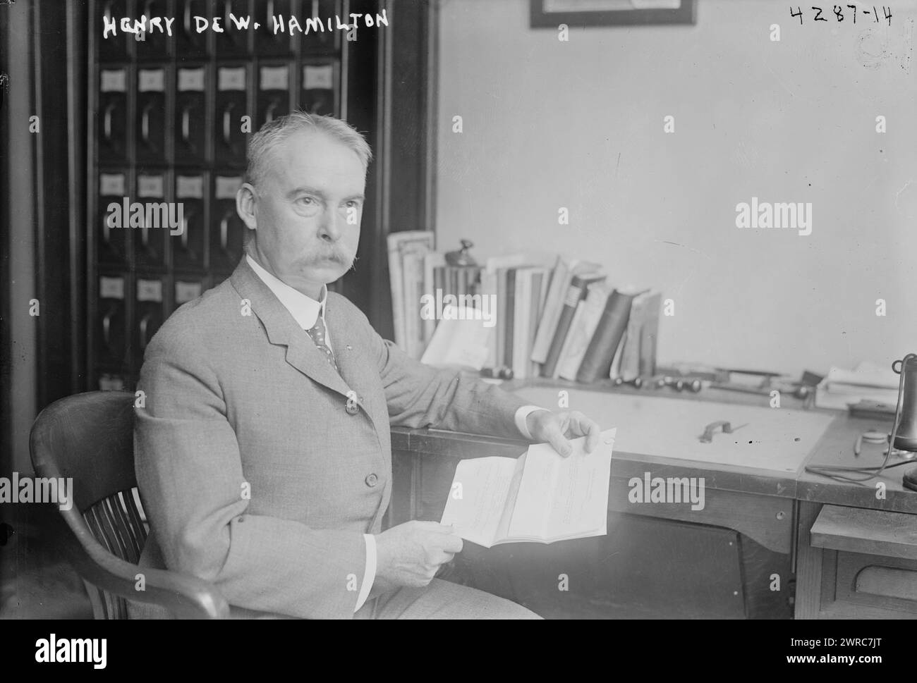 Henry de W. Hamilton, Foto zeigt Henry DeWitt Hamilton (1863–1942), der als Adjutant General of New York diente., 1917. August, Glas-negative, 1 negativ: Glas Stockfoto