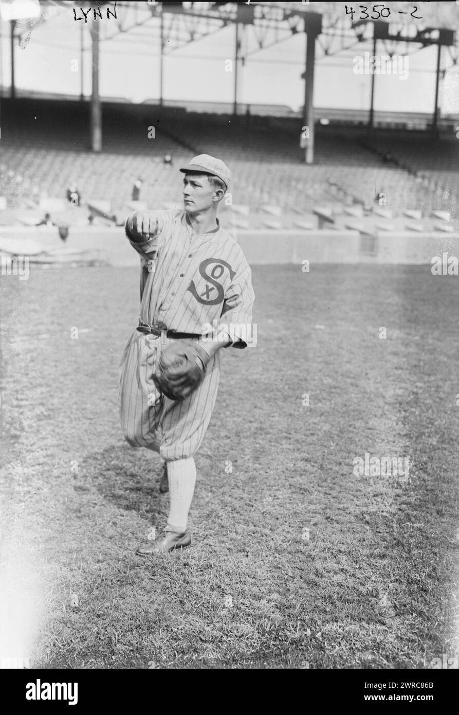 Byrd Lynn, Chicago AL (Baseball), 1917, Glass negative, 1 negativ: Glass Stockfoto