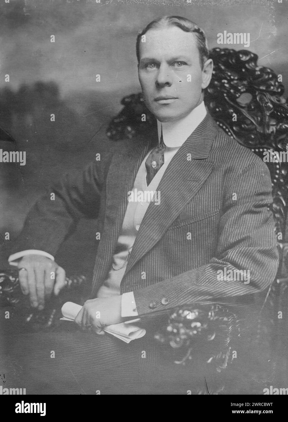 R. F. Maddox, Foto zeigt Bankier Robert Foster Maddox (1870-1965)., zwischen ca. 1915 und ca. 1920, Glasnegative, 1 negativ: Glas Stockfoto