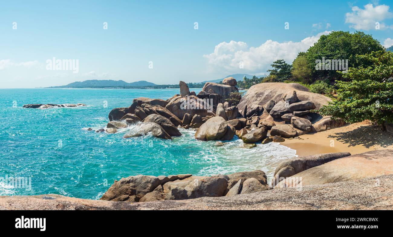 Hin Ta hin hin Ya - Großvater und Großmutter Rock an einem hellen sonnigen Tag, Insel Koh Samui, Thailand Stockfoto