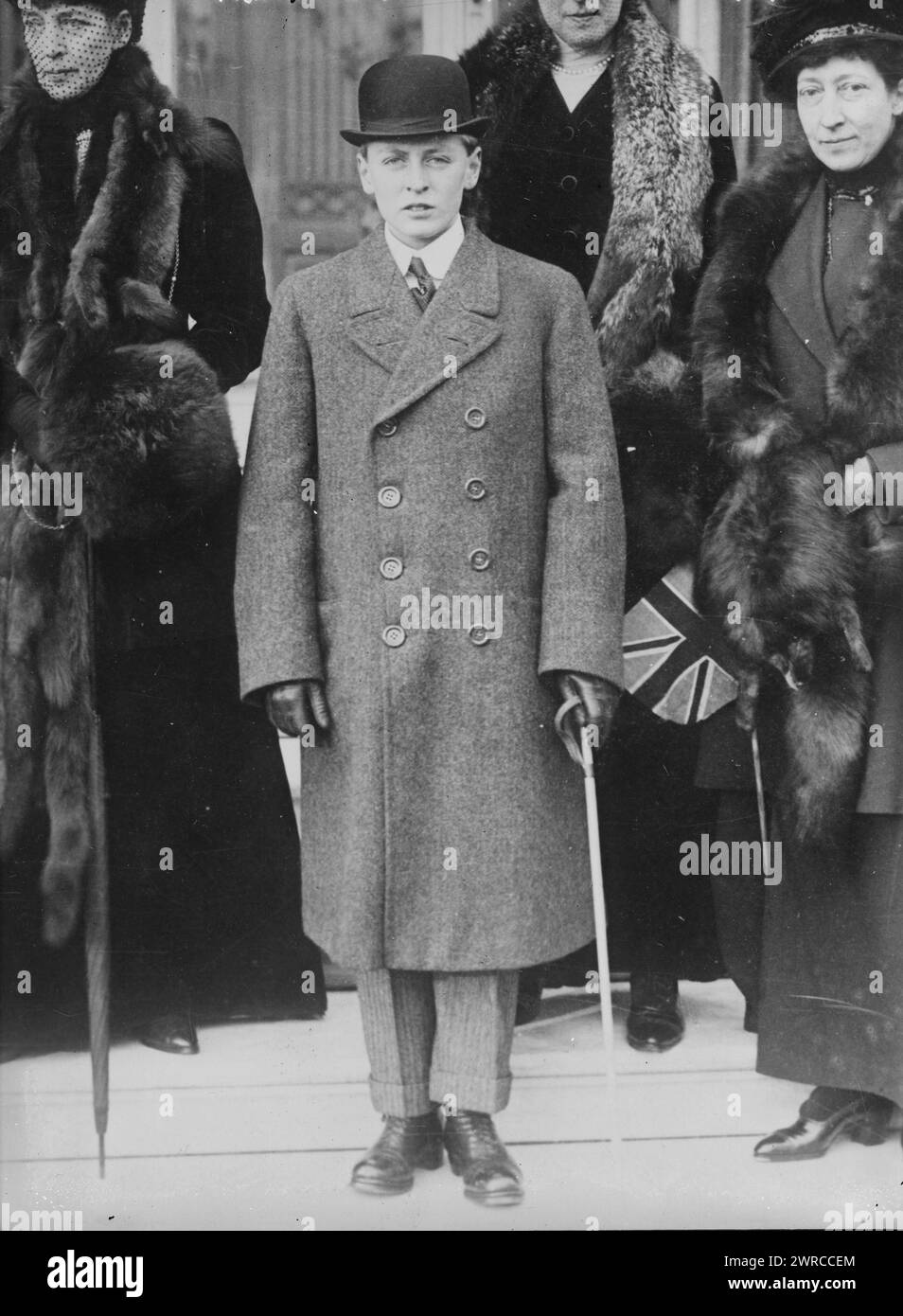 Prinz Olaf, Norwegen, Foto zeigt Olav V. (1903-1991), König von Norwegen., zwischen ca. 1915 und ca. 1920, Norwegen, Glasnegative, 1 negativ: Glas Stockfoto