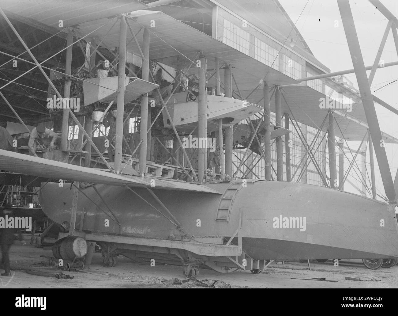 NC-2, Foto zeigt Navy-Curtiss Flying Boat NC-2 in 1919., 1919, Glasnegative, 1 negativ: Glas Stockfoto