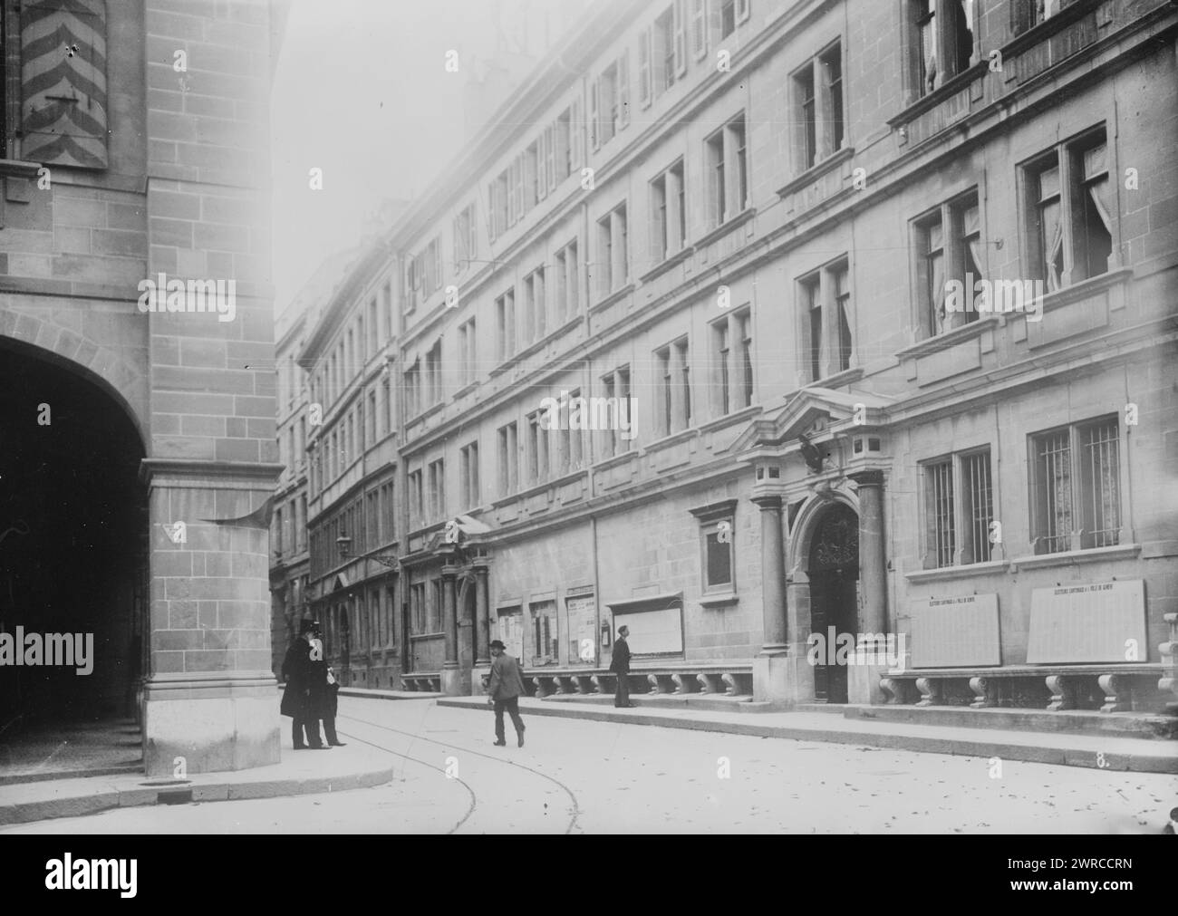 Genf - Rathaus, Glasnegative, 1 negativ: Glas Stockfoto