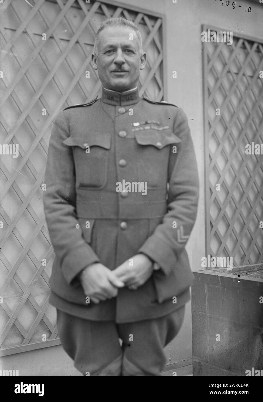 General Edwin B. Winans, Foto zeigt General Edwin Baruch Winans (1869-1947)., zwischen ca. 1915 und ca. 1920, Glasnegative, 1 negativ: Glas Stockfoto