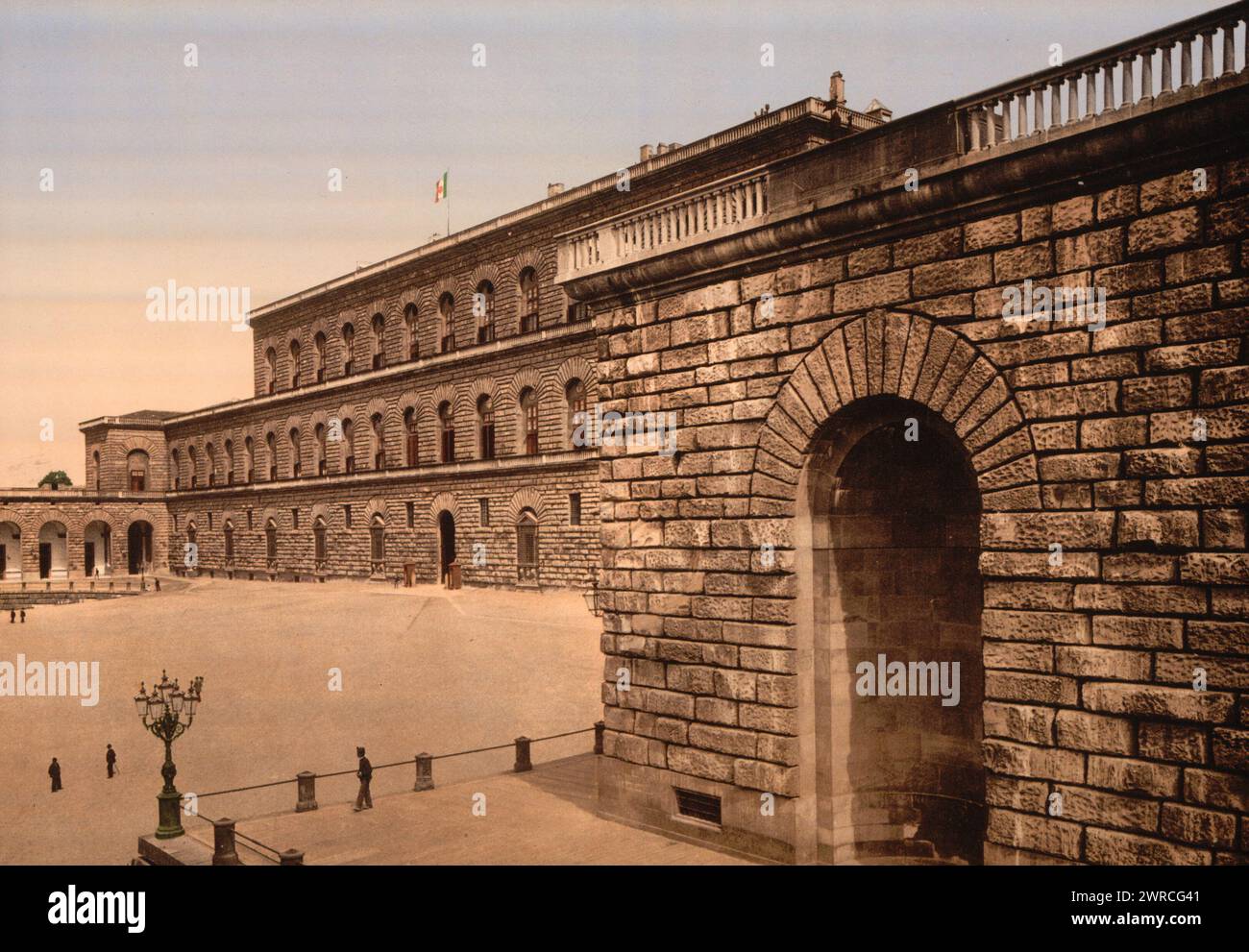 Palais Pitti, königliche Residenz, Florenz, Italien, zwischen ca. 1890 und ca. 1900., Italien, Florenz, Farbe, 1890-1900 Stockfoto