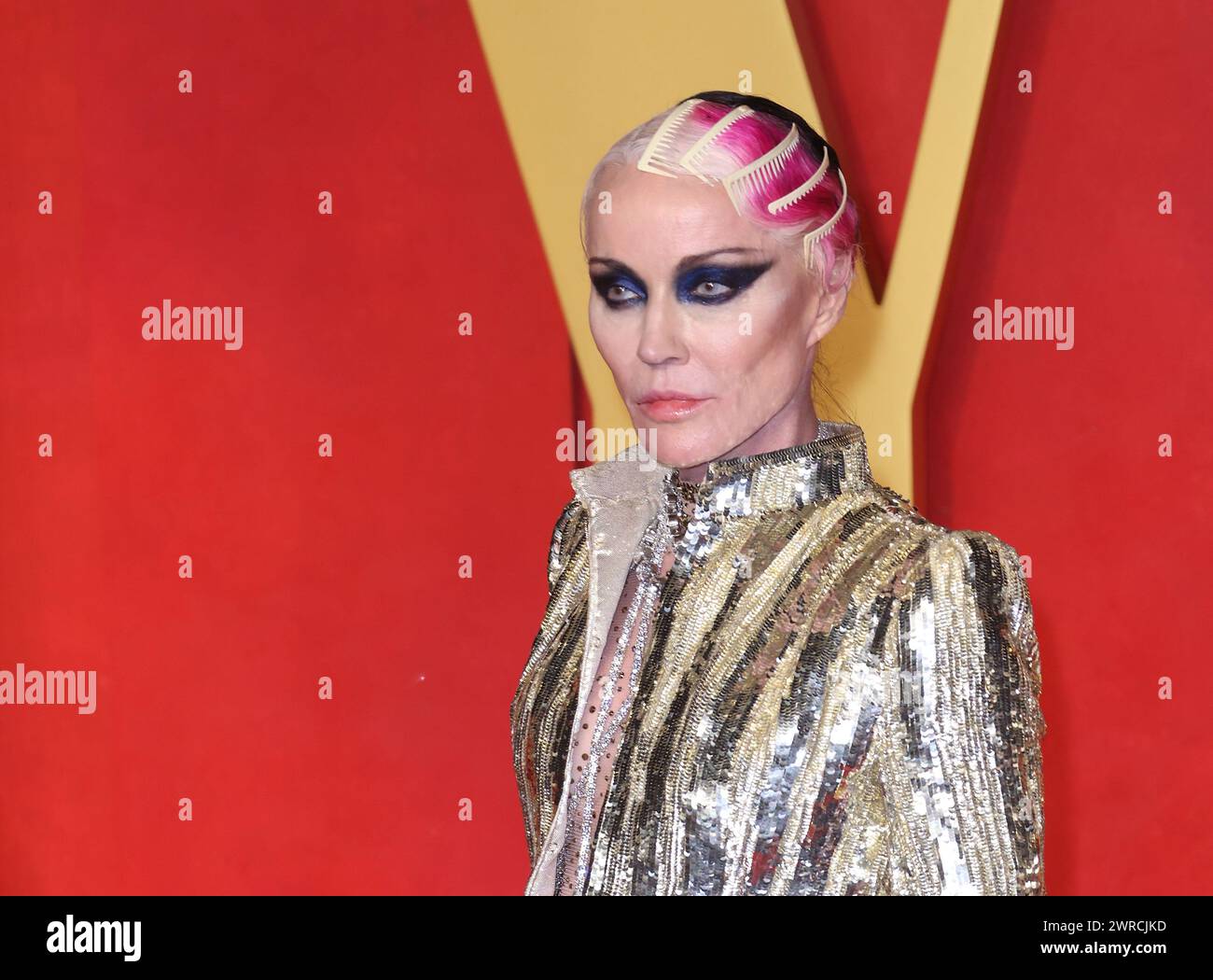 Daphne Guinness nimmt am 10. März 2024 an der Oscar Party der Vanity Fair Teil, die von Radhika Jones im Wallis Annenberg Center for the Performing Arts veranstaltet wurde 2024. Foto: Crash/imageSPACE Stockfoto