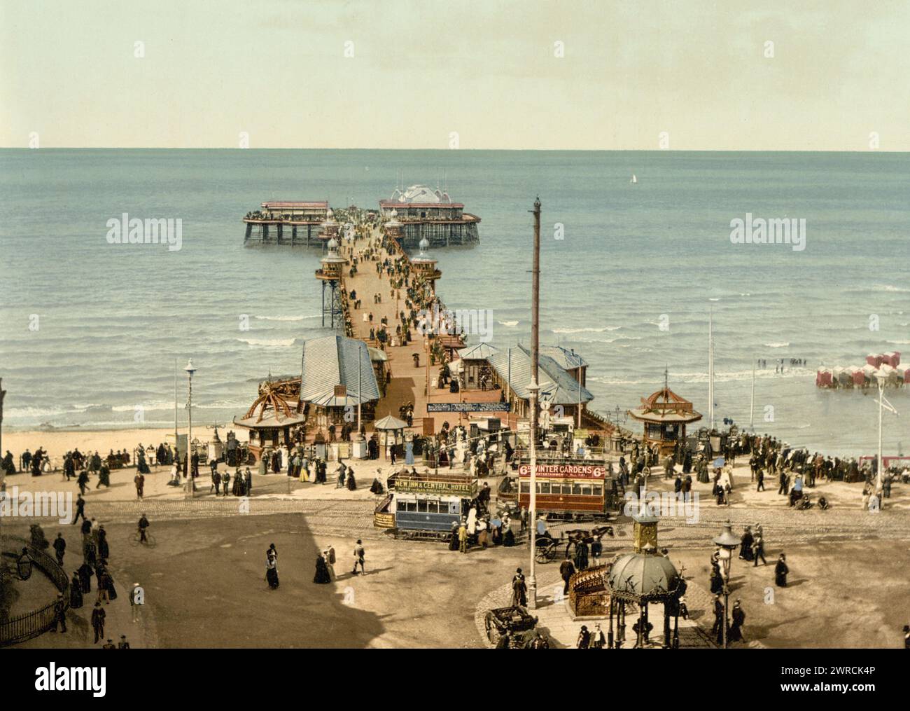 Der North Pier, Blackpool, England, zwischen ca. 1890 und ca. 1900., England, Blackpool, Color, 1890-1900 Stockfoto