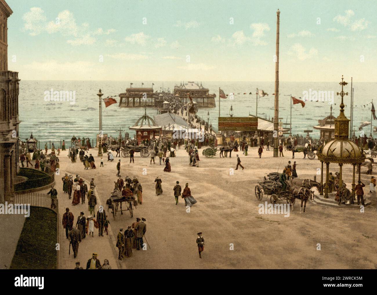 Der North Pier, Blackpool, England, zwischen ca. 1890 und ca. 1900., England, Blackpool, Color, 1890-1900 Stockfoto