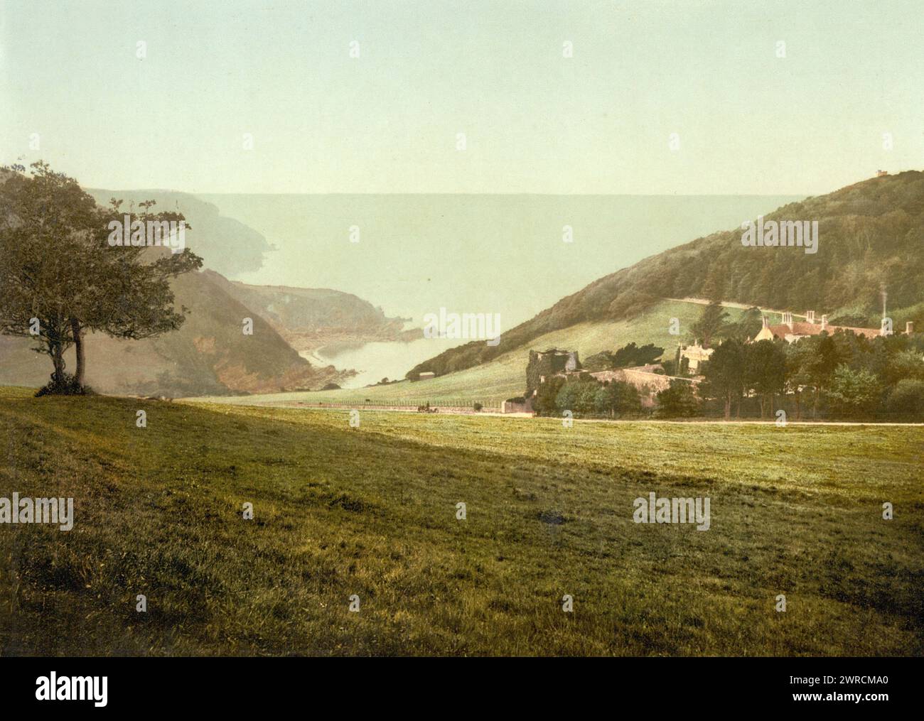 Lee Abbey, Lynton und Lynmouth, England, zwischen ca. 1890 und ca. 1900., England, Lynton, Color, 1890-1900 Stockfoto