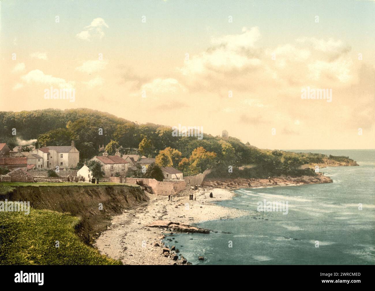 Heysham Village, Morecambe, England, zwischen ca. 1890 und ca. 1900., England, Morecambe, Color, 1890-1900 Stockfoto