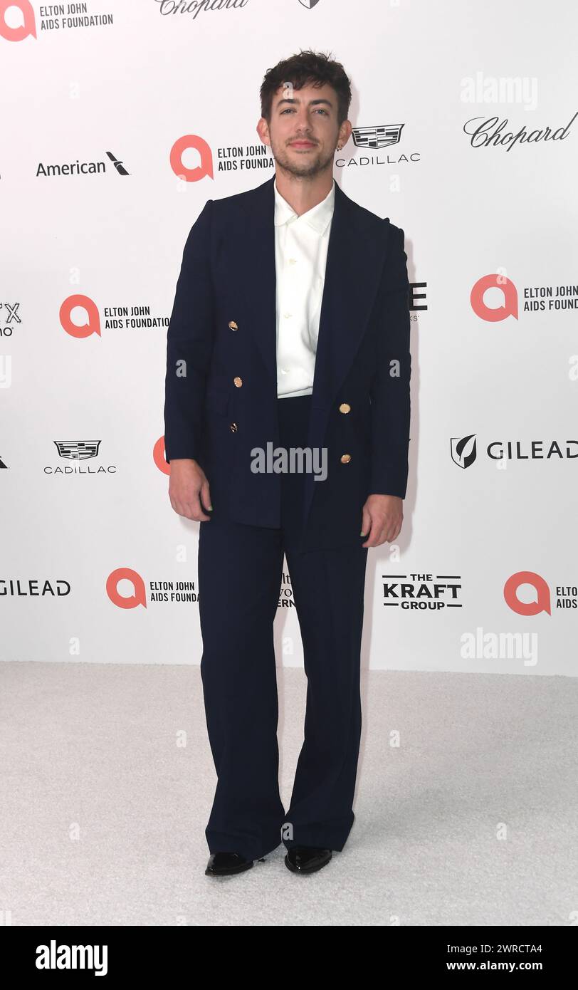West Hollywood, USA. März 2024. Kevin McHale kam am 10. März 2024 zur 32. Annual Academy Awards Viewing Party der Elton John AIDS Foundation in West Hollywood, Kalifornien. © ALO/AFF-USA.com Credit: AFF/Alamy Live News Stockfoto