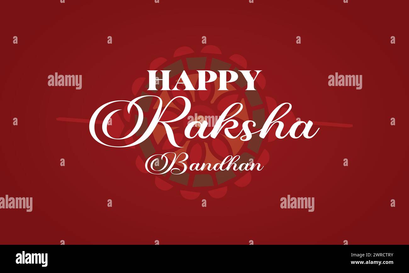Happy Raksha Bandhan erstaunliche Text-Illustration Design Stock Vektor