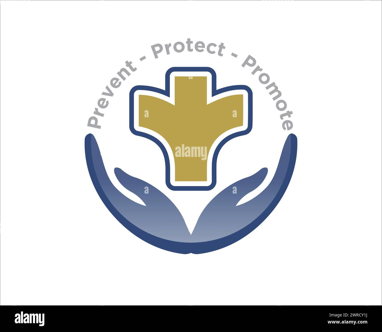Handpflege für Public Health Protection Logo Designs Stock Vektor