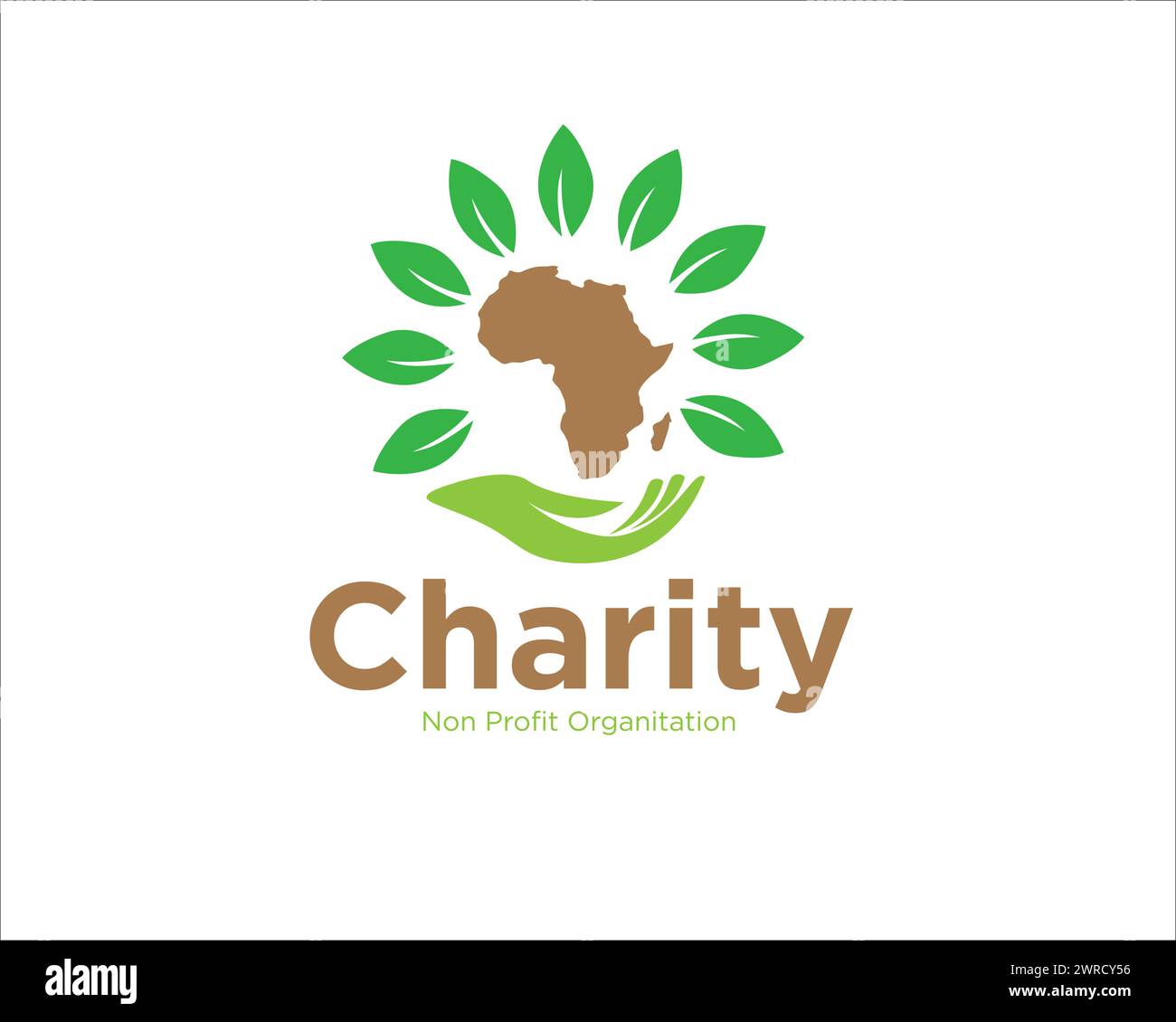 Logodesigns für gemeinnützige Organisationen und das africa Consult Logo Stock Vektor