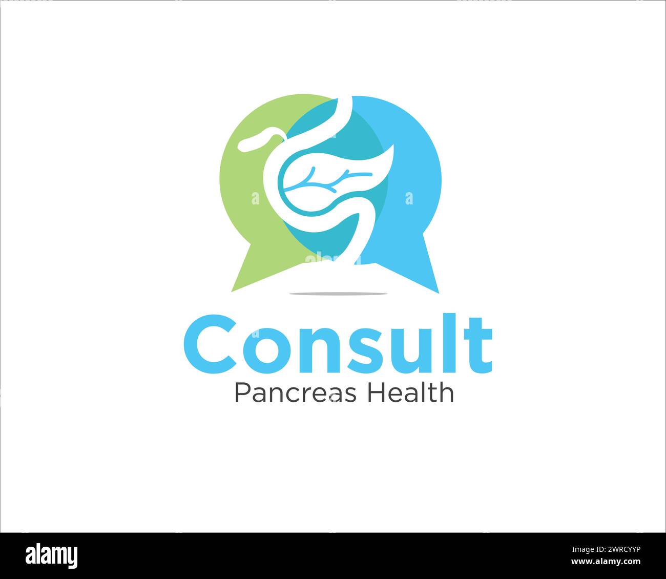 Bauchspeicheldrüse Gesundheit Consult Logo Designs Feind medizinischen Service Stock Vektor