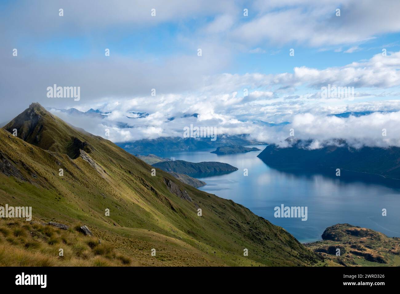 Blick vom Roys Peak, Neuseeland Stockfoto