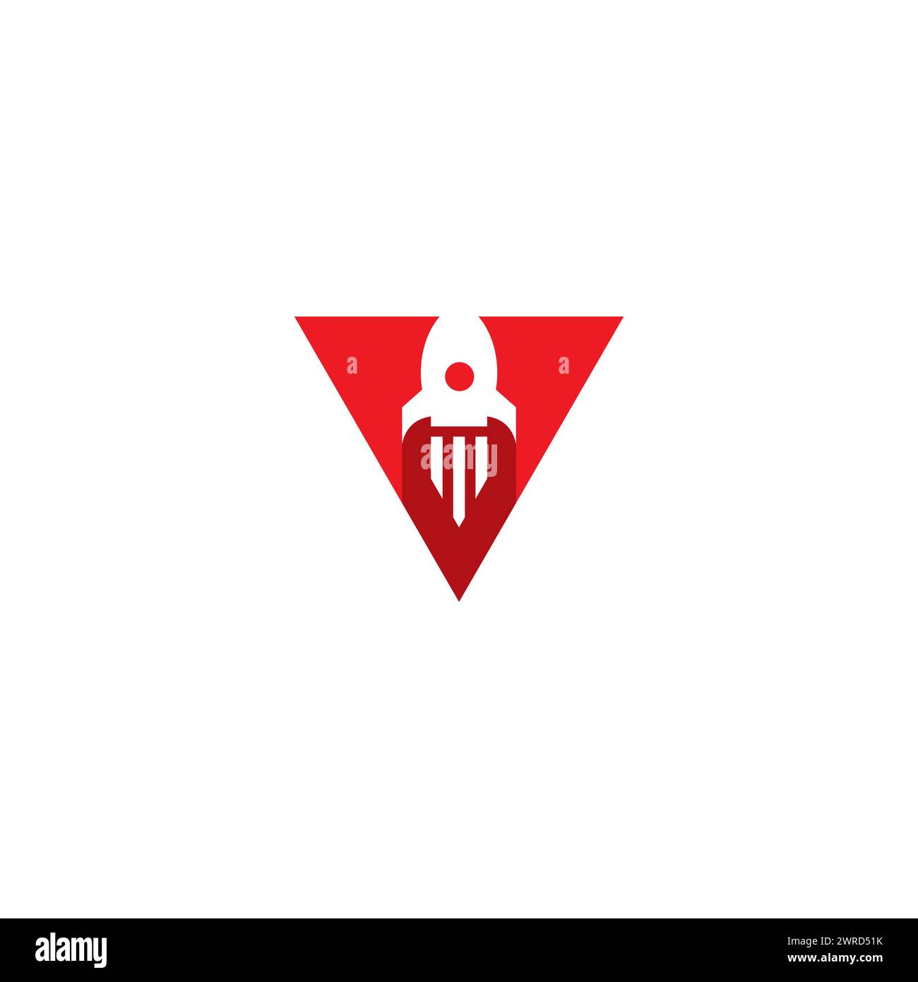 V Rocket Logo. Symbol „Buchstabe V“ Stock Vektor