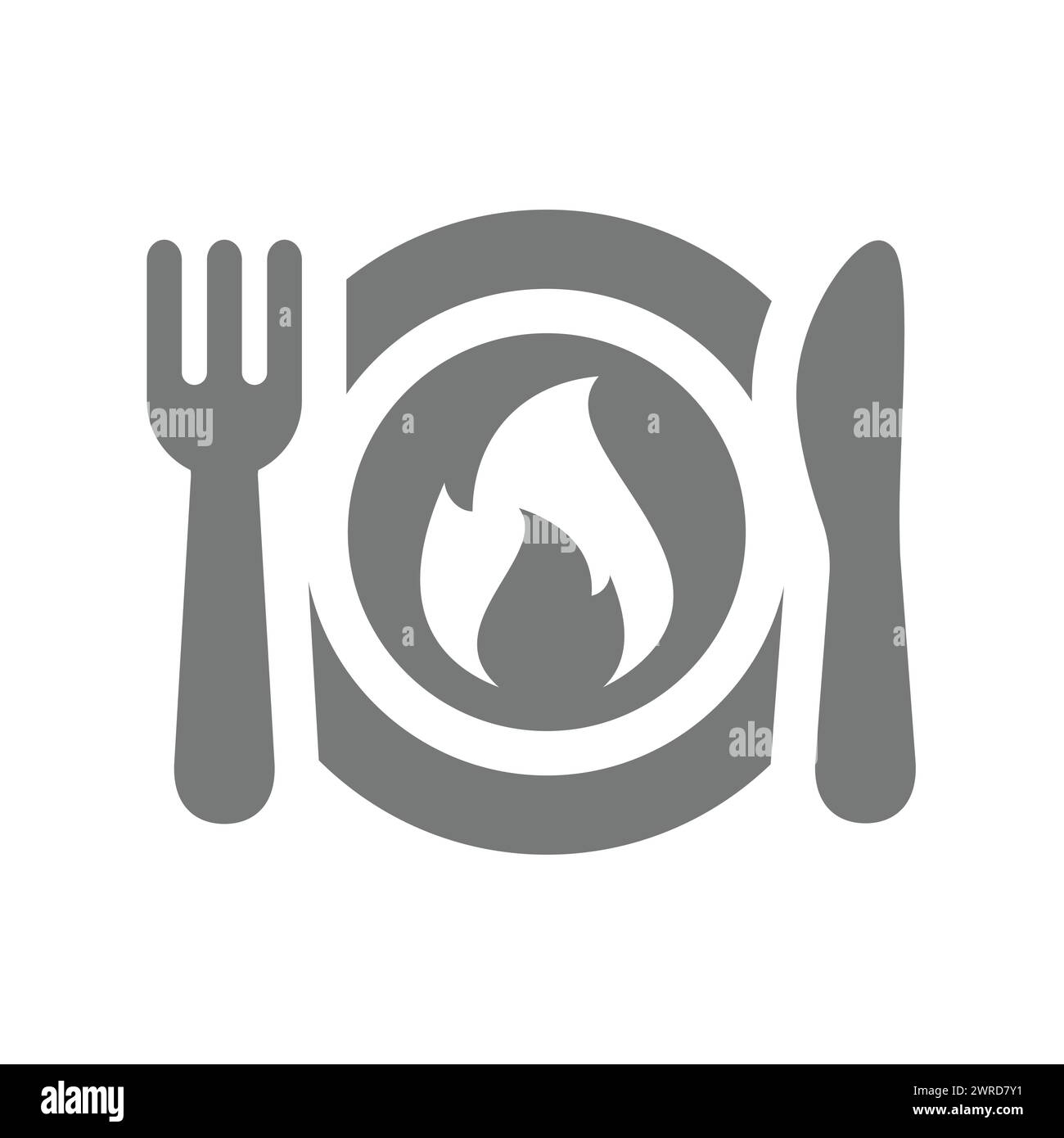Symbol für Diätmahlzeit oder -Gericht und Gewichtsverlust. Kalorienverbrennung Fitness-Food-Vektor Stock Vektor