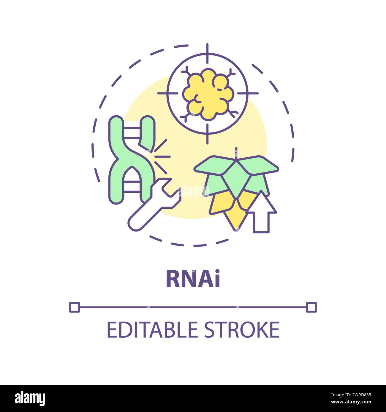 Symbol für RNAi Multi Color Concept Stock Vektor