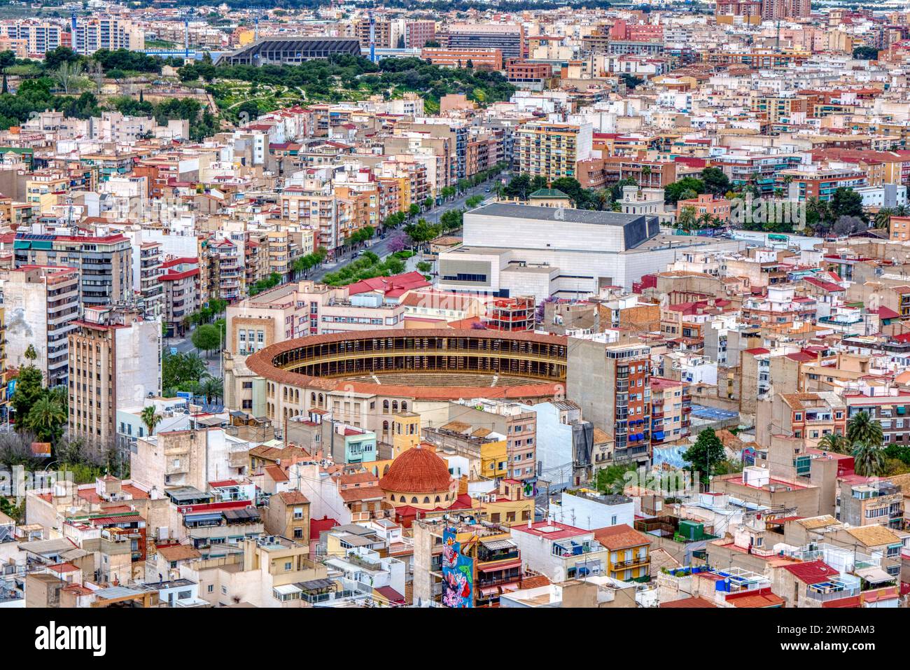 Luftaufnahme der Stierkampfarena Alicante. Spanien. Stockfoto
