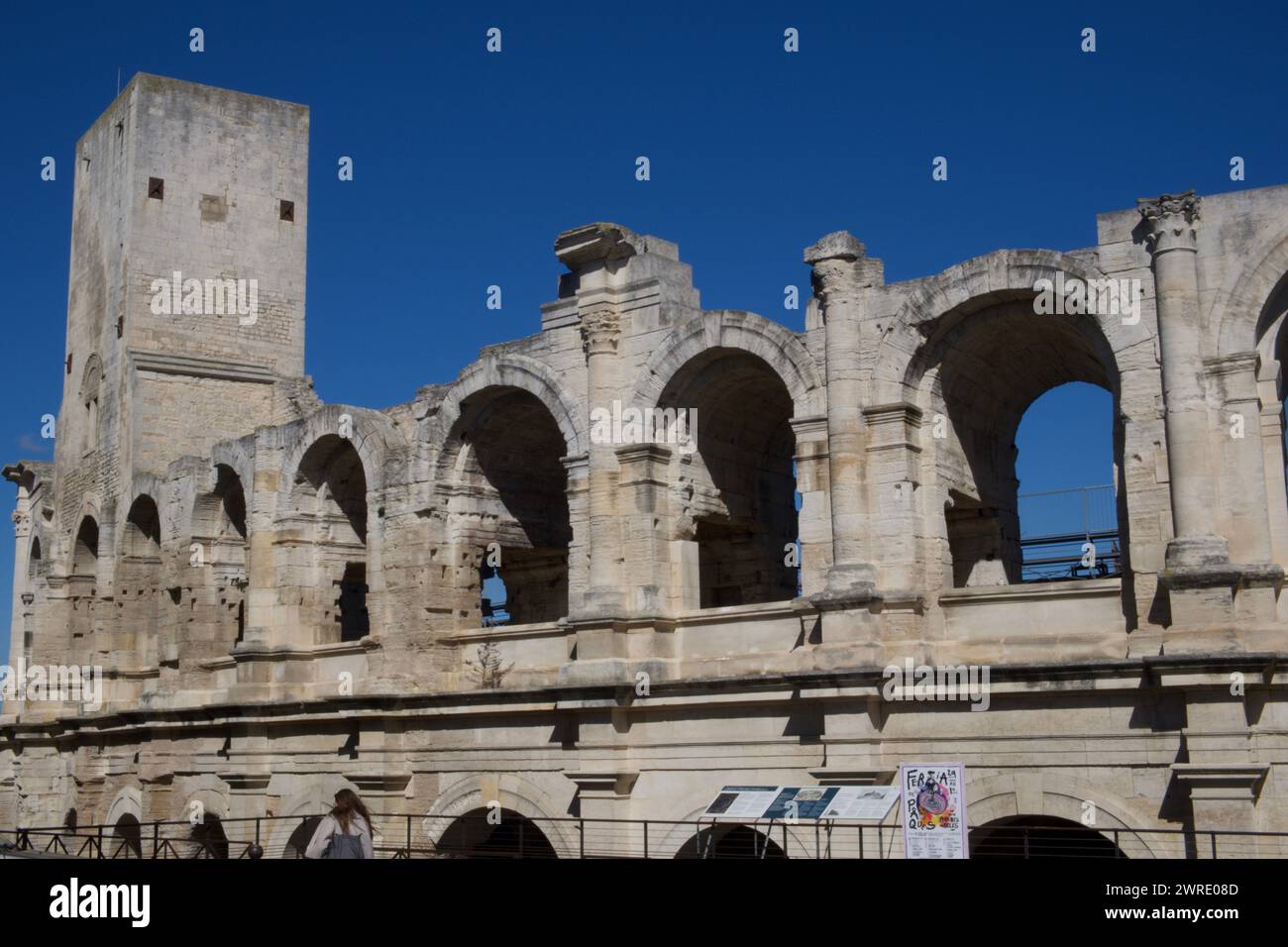 Arles Amphitheater - Arènes d'Arles - ein römisches Amphitheater in Arles Frankreich Stockfoto