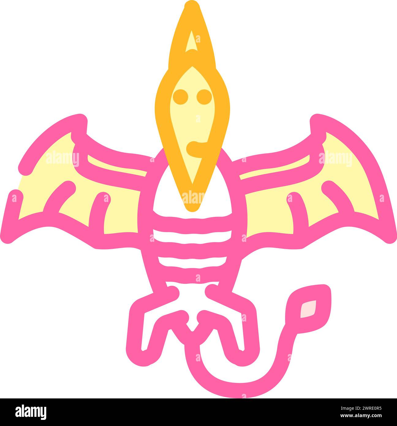 pteranodon-Dinosaurier-Farbsymbol-Vektordarstellung Stock Vektor