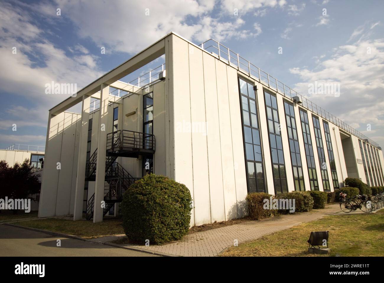 Außengebäude des Universitätscampus, Apotheke in Parma, Italien Stockfoto