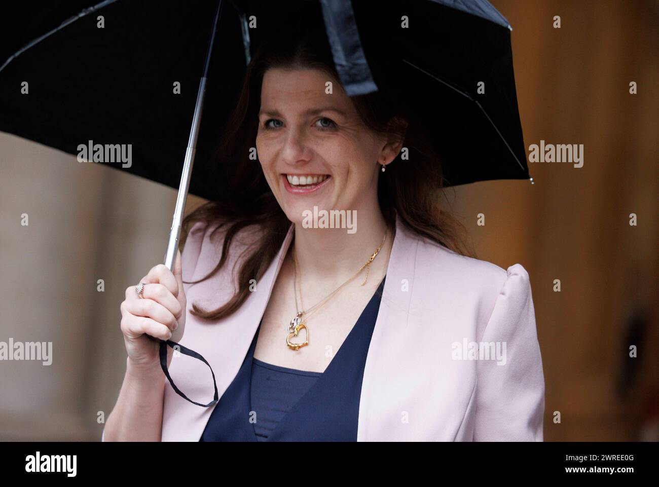 London, Großbritannien. März 2024. Michelle Donelan, Staatssekretärin für Wissenschaft, Innovation und Technologie, in der Downing Street für die Kabinettssitzung. Quelle: Mark Thomas/Alamy Live News Stockfoto