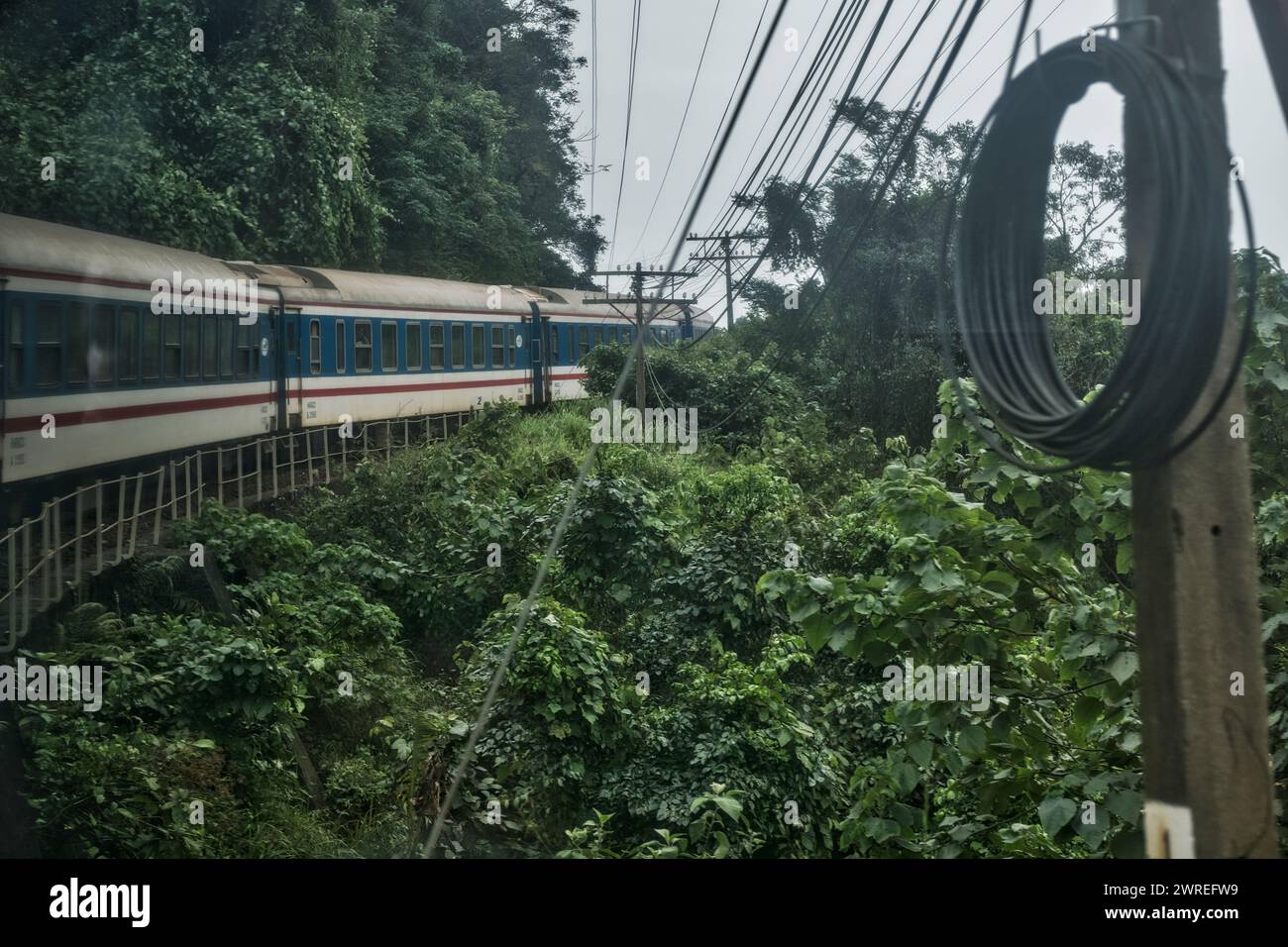 Zug von da Nang nach Dong Ha, Vietnam, Asien Stockfoto