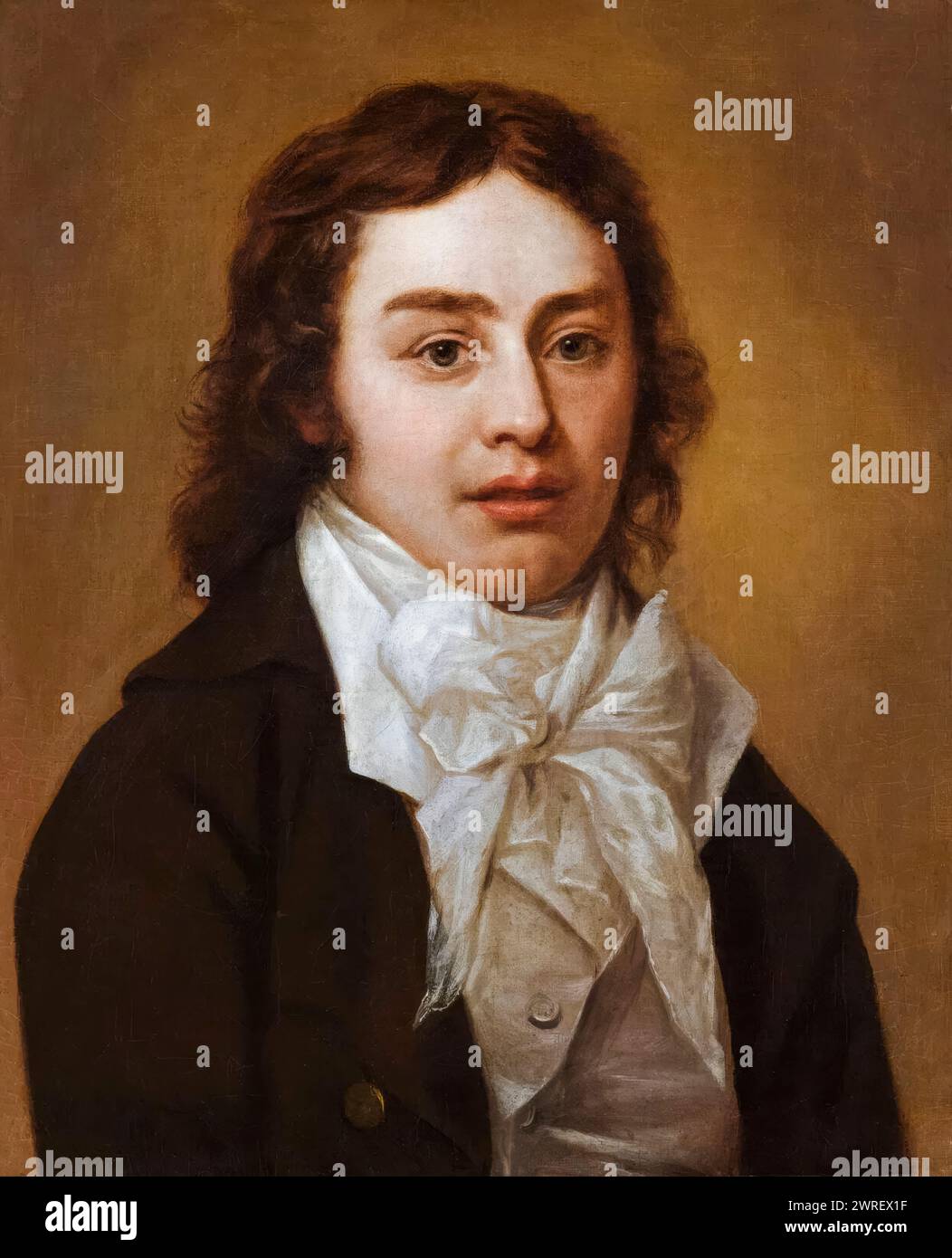 Samuel Taylor Coleridge (1772–1834), englischer Dichter, Porträtgemälde in Öl auf Leinwand von Peter Vandyke, um 1795 Stockfoto