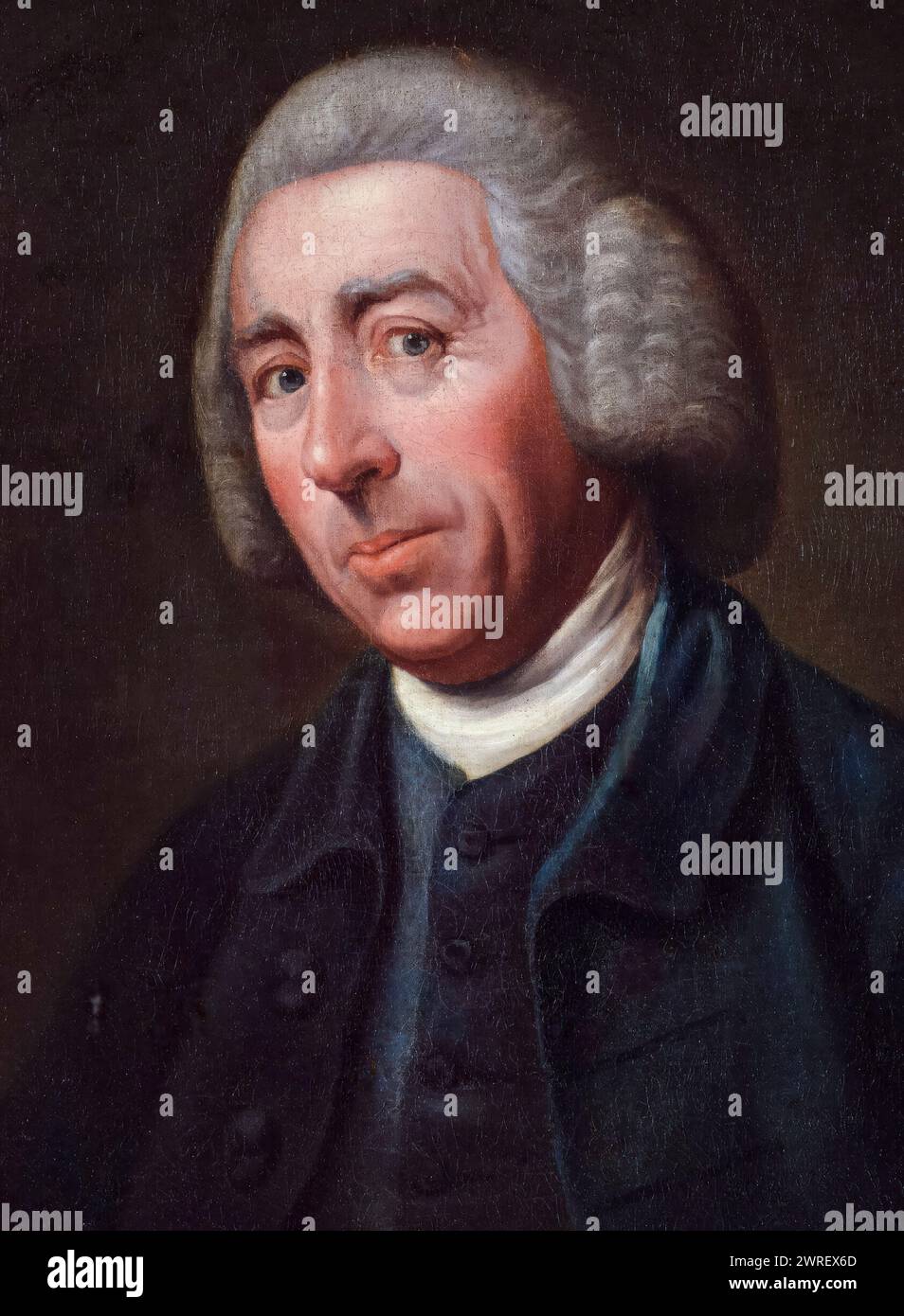 Lancelot Brown (um 1715/16-1783), bekannt als „Capability Brown“, englischer Gärtner und Landschaftsarchitekt, Porträtmalerei in Öl auf Leinwand nach Nathaniel Dance-Holland, 1775-1779 Stockfoto