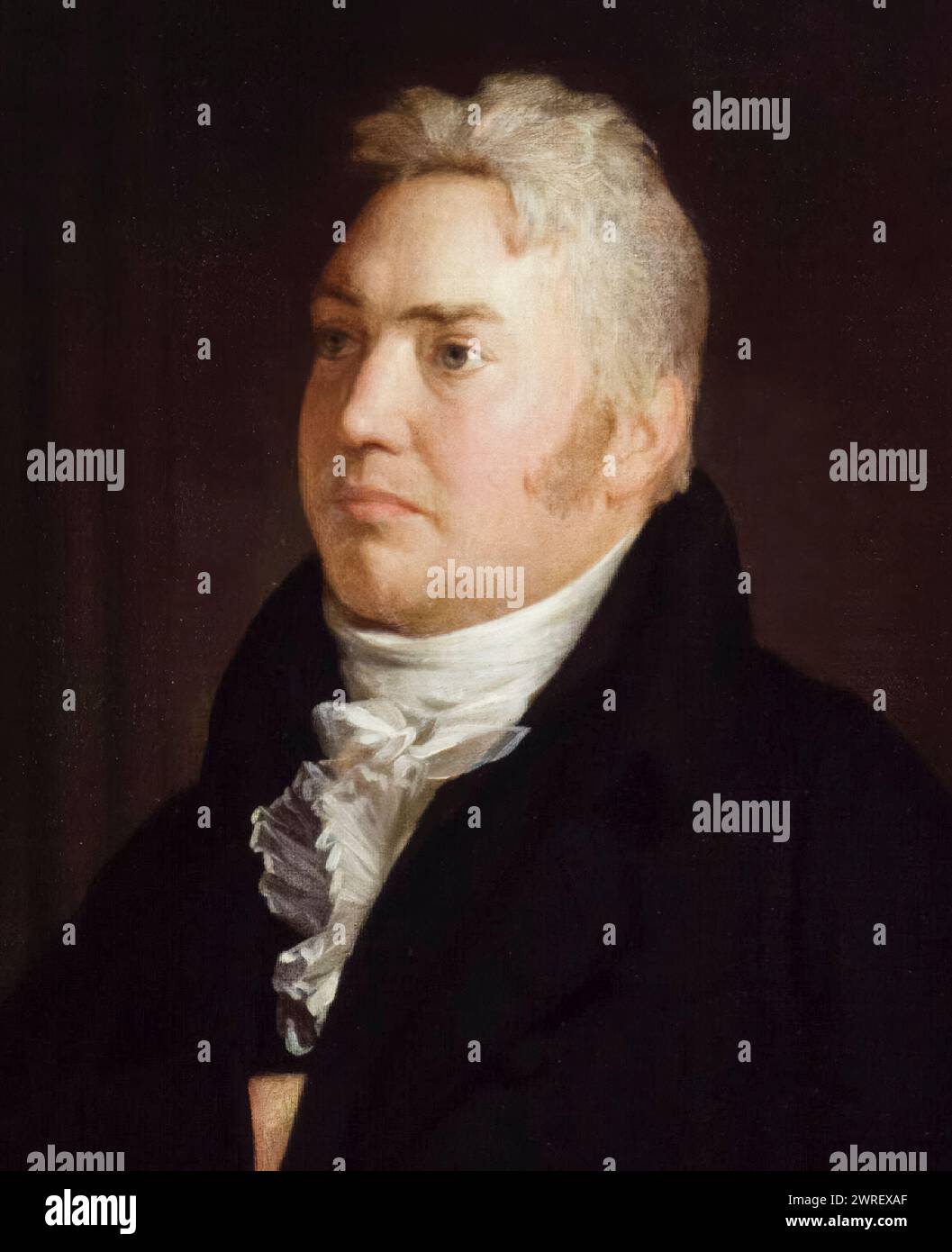 Samuel Taylor Coleridge (1772–1834), englischer Dichter, Porträtgemälde in Öl auf Leinwand von Washington Allston, 1814 Stockfoto