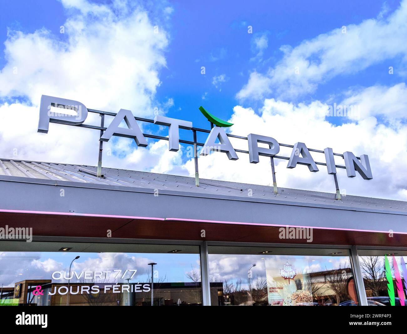 'Patapain' Fast-Food-Restaurant und Café-Kette - Chatellerault, Vienne (86), Frankreich. Stockfoto