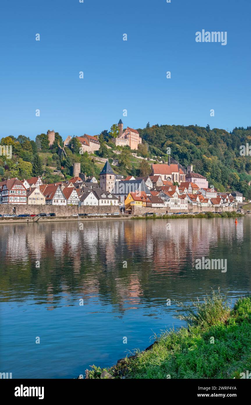 Hirschhorn (Neckar) im Landkreis Bergstraße, Hessen, Deutschland Stockfoto