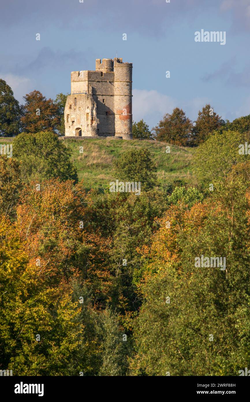 Ruinen von Donnington Castle im Herbst, Newbury, Berkshire, England, Vereinigtes Königreich, Europa Stockfoto