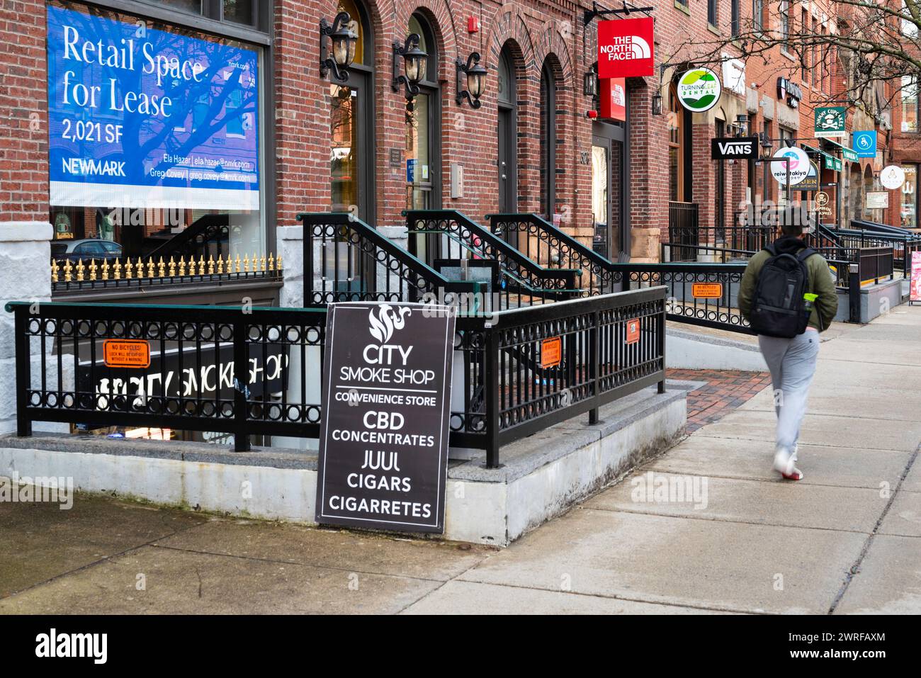 Newbury Street in Boston, MA, USA Stockfoto