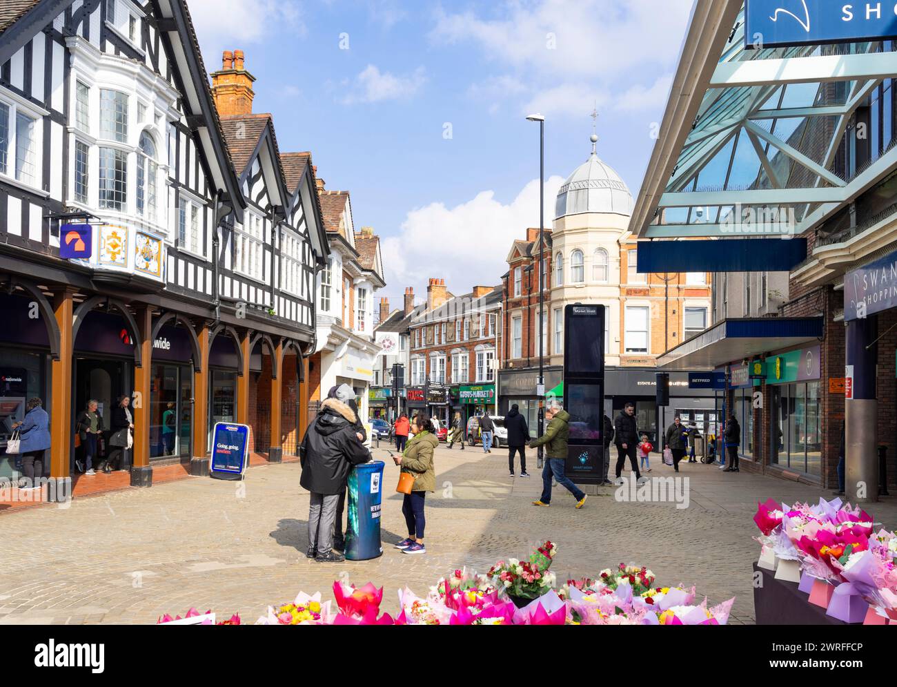 Wellingborough Town Centre Market Street Wellingborough Northamptonshire England Großbritannien GB Europa Stockfoto