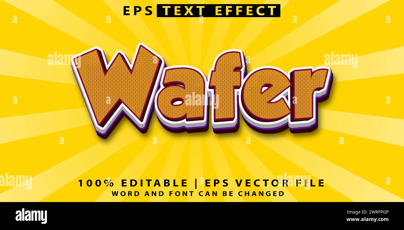 3D-Texteffekt, der bearbeitet werden kann Stock Vektor