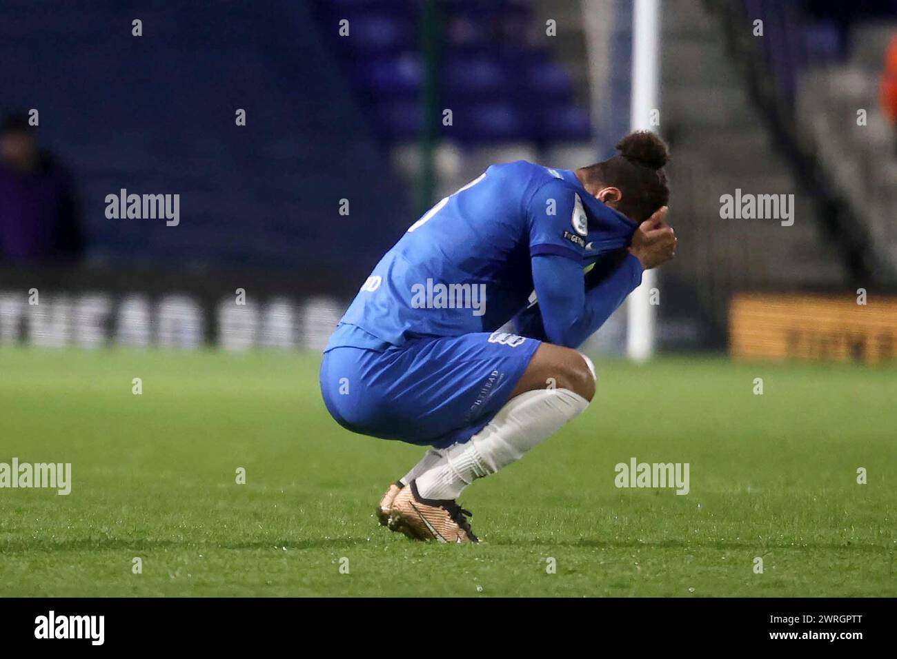 Birmingham, Großbritannien. März 2024. St Andrew's Stadium St Andrew's Stadium Birmingham City Stürmer Tyler Roberts (8) am Ende des EFL Sky Bet Championship-Spiels zwischen Birmingham City und Middlesbrough im St Andrew's Stadium, Birmingham, England am 12. März 2024. (Andy Shaw/SPP) (Andy Shaw/SPP) Credit: SPP Sport Press Photo. /Alamy Live News Stockfoto