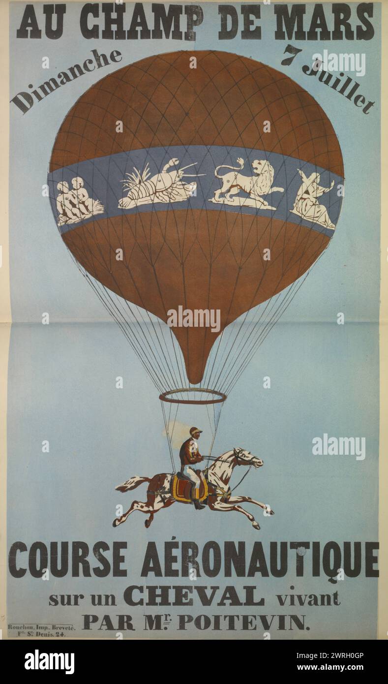 Aufstieg éQuestre de Jean-EUGène Poitevin nach Champ de Mars, 7. Juli 1850, 1850. Private Sammlung Stockfoto
