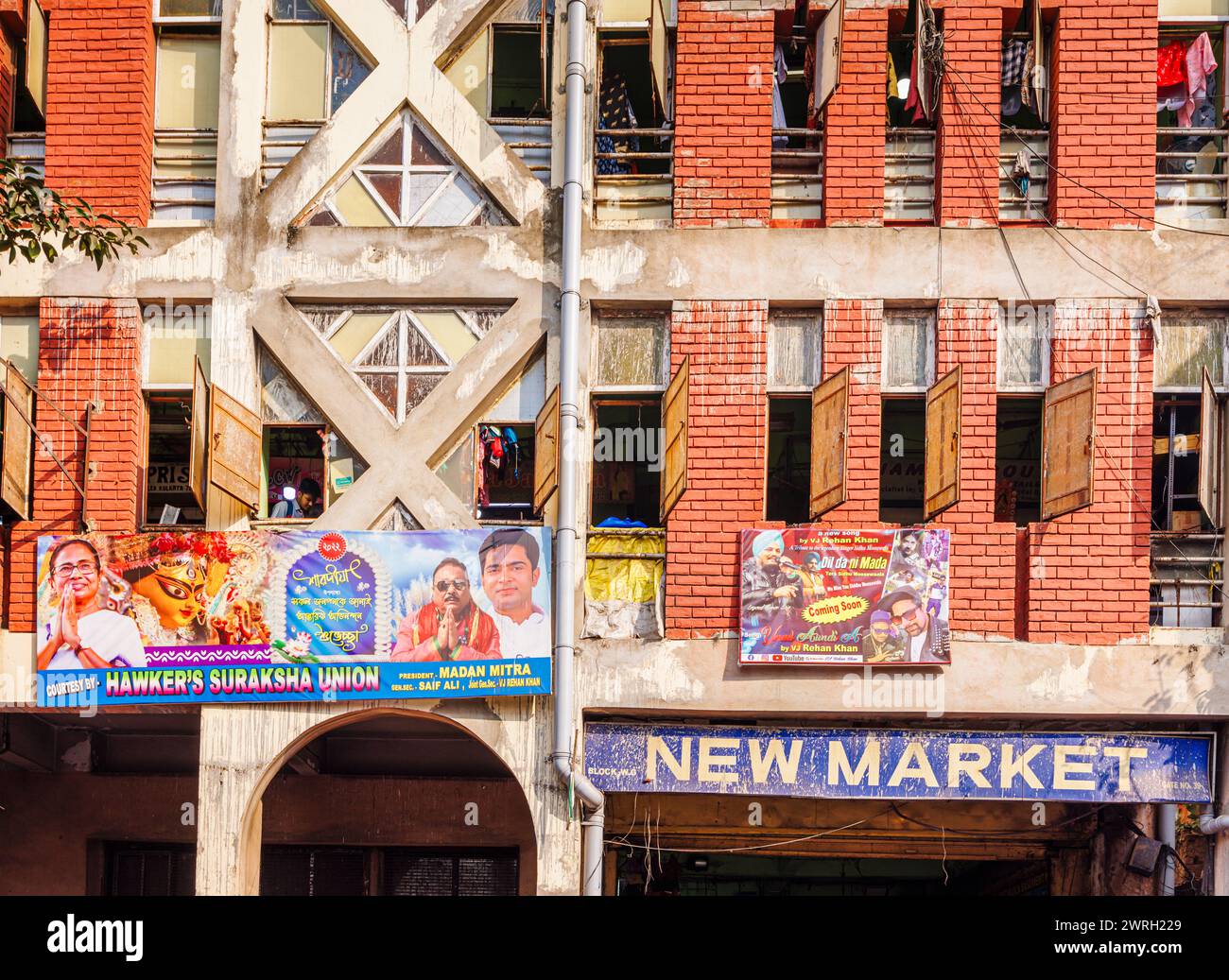 New Market, eine riesige Einkaufspassage, die früher als Sir Stuart Hogg Market bekannt war, Kalkutta, Hauptstadt von West Bengalen, Indien Stockfoto