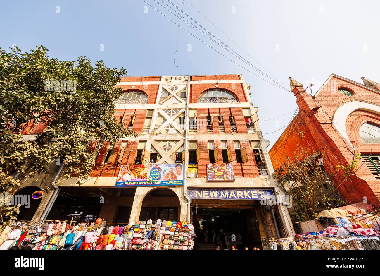 New Market, eine riesige Einkaufspassage, die früher als Sir Stuart Hogg Market bekannt war, Kalkutta, Hauptstadt von West Bengalen, Indien Stockfoto